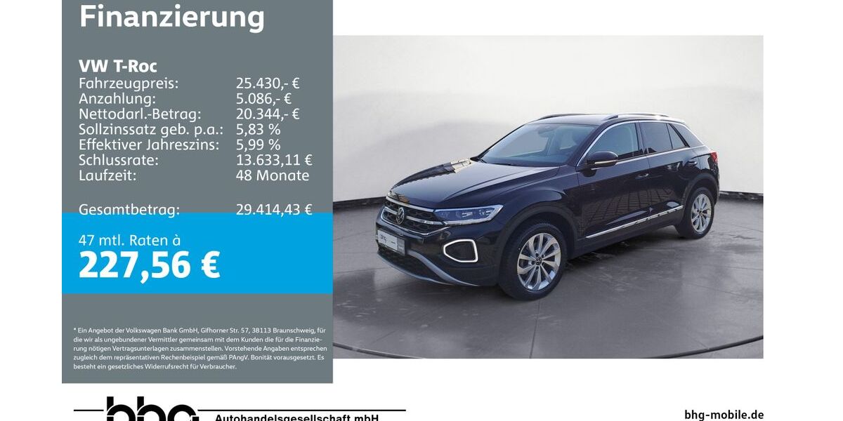 VW T-Roc 48.256 km 24.990 &euro; Ettlingen 76275
