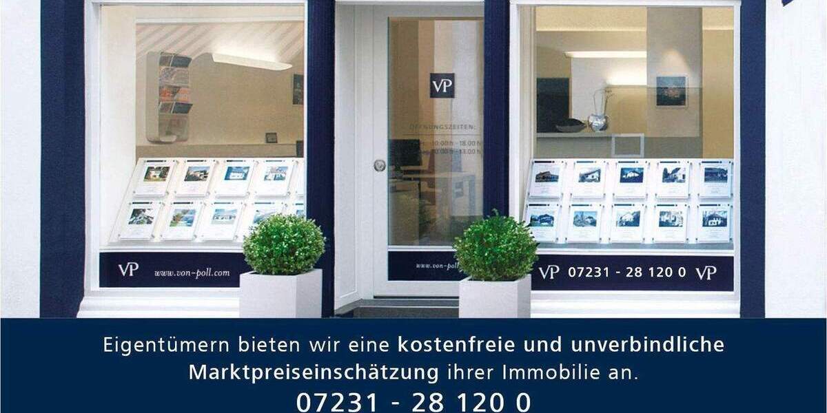 Etagenwohnung Pforzheim Südweststadt - 2 Zimmer, 90 m&sup2;, 198.000&euro; | Angebot:25473875