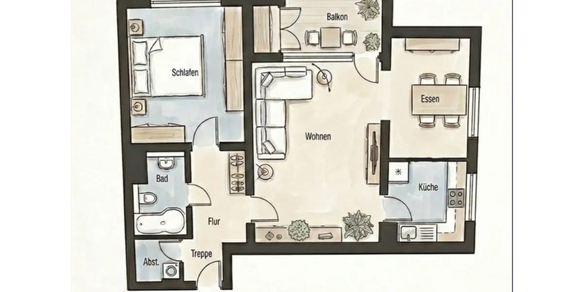 Etagenwohnung Pforzheim Eutingen - 2.5 Zimmer, 65 m&sup2;, 735&euro; | Angebot:25794069