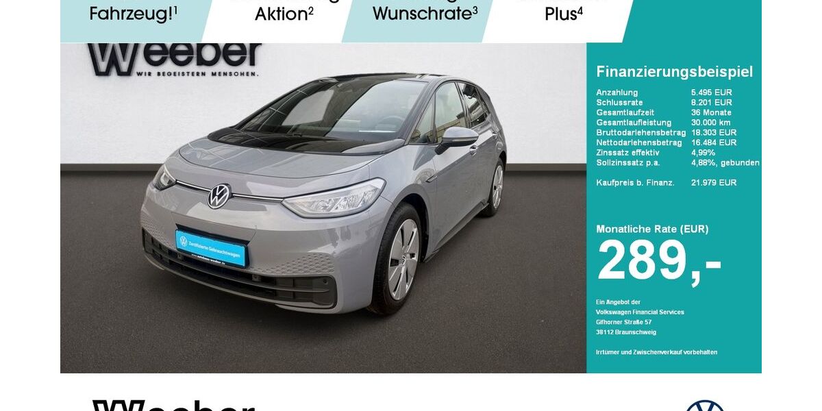 VW ID.3 27.642 km 21.329 € Weil der Stadt 71263