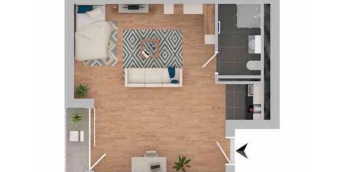 Etagenwohnung Karlsruhe Südstadt - 1 Zimmer, 24 m&sup2;, 129.000&euro; | Angebot:25512765