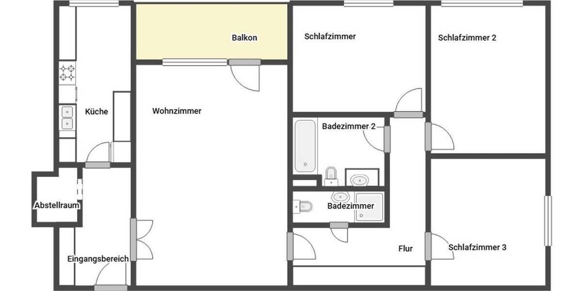 Etagenwohnung Renningen - 4 Zimmer, 108 m&sup2;, 339.000&euro; | Angebot:26910225