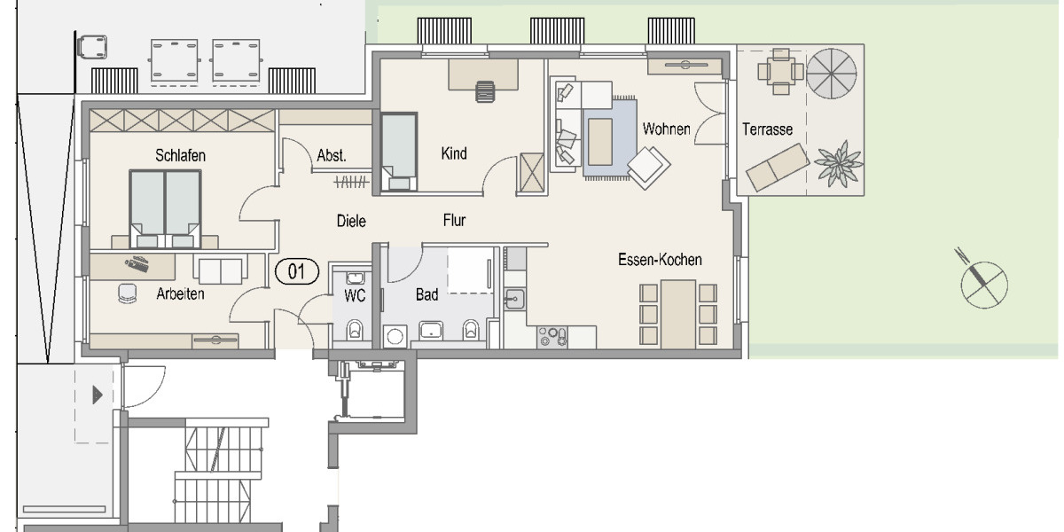Etagenwohnung Malsch - 4 Zimmer, 116 m&sup2;, 579.000&euro; | Angebot:25740555