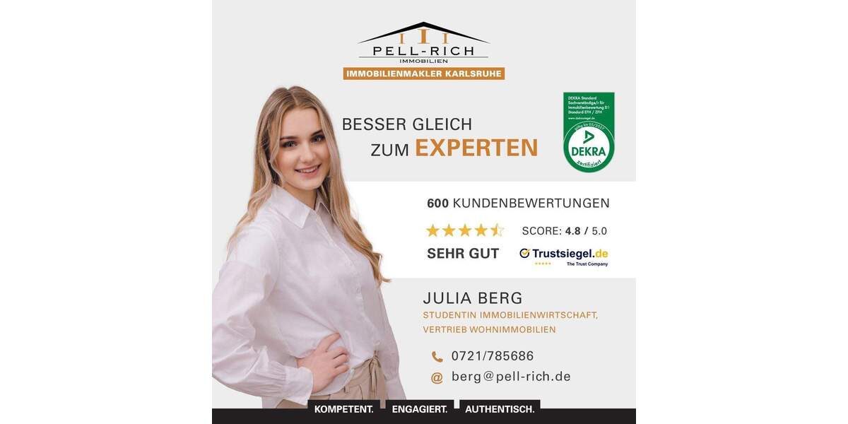 Etagenwohnung Karlsruhe Innenstadt-West - 3 Zimmer, 70 m&sup2;, 1.100&euro; | Angebot:25166981