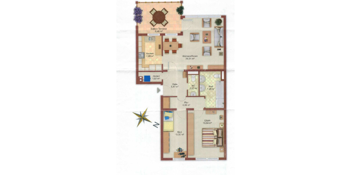 Etagenwohnung Straubenhardt - 3 Zimmer, 88 m&sup2;, 950&euro; | Angebot:24257074