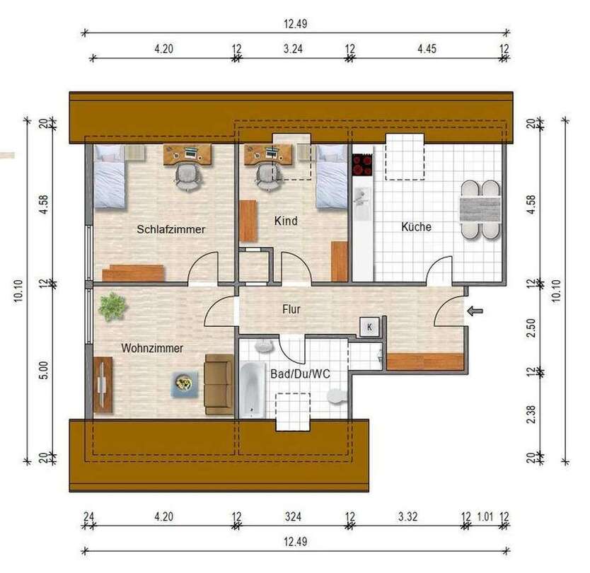 Wohnung zum Mieten in Marxzell 670 € 84 m²