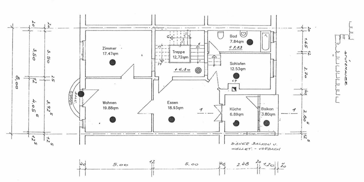 Etagenwohnung Pforzheim Südstadt - 3 Zimmer, 90 m&sup2;, 225.000&euro; | Angebot:25812754