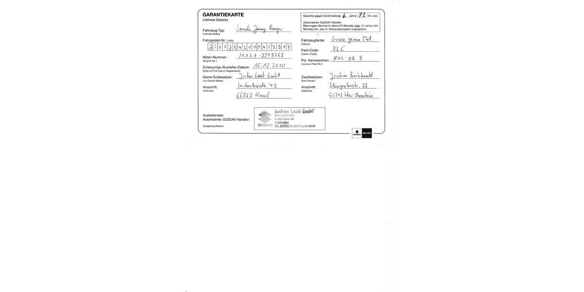 Suzuki Jimny 163.000 km 8.300 &euro; Calw 75365