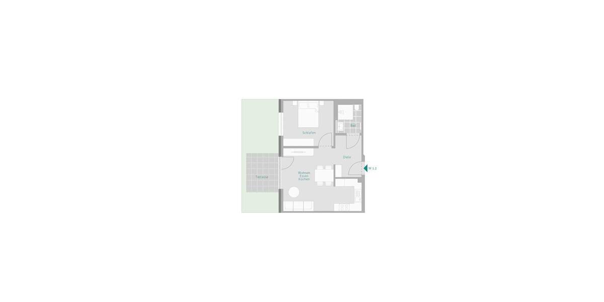 Etagenwohnung Renningen - 2 Zimmer, 52 m&sup2;, 390.000&euro; | Angebot:25692038