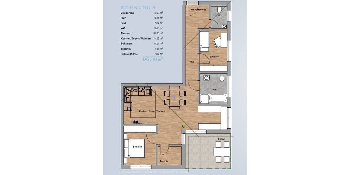 Etagenwohnung Karlsbad Ittersbach - 3 Zimmer, 93 m&sup2;, 393.000&euro; | Angebot:23551342