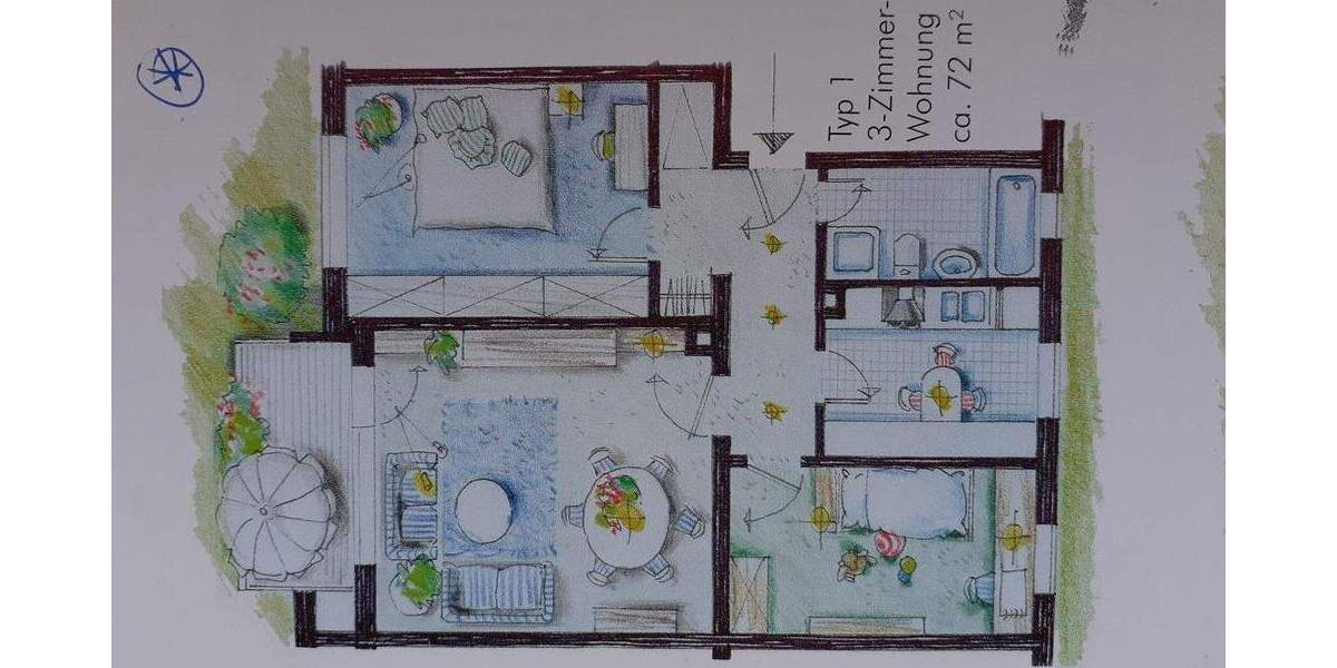 Etagenwohnung Karlsruhe Oststadt - 3 Zimmer, 72 m&sup2;, 349.000&euro; | Angebot:25760399