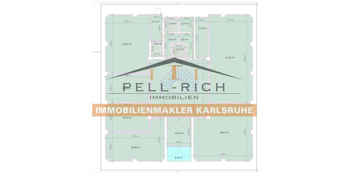 Gewerbeobjekt Ettlingen - 7 Zimmer, 275 m&sup2;, 2.500&euro; | Angebot:25746083