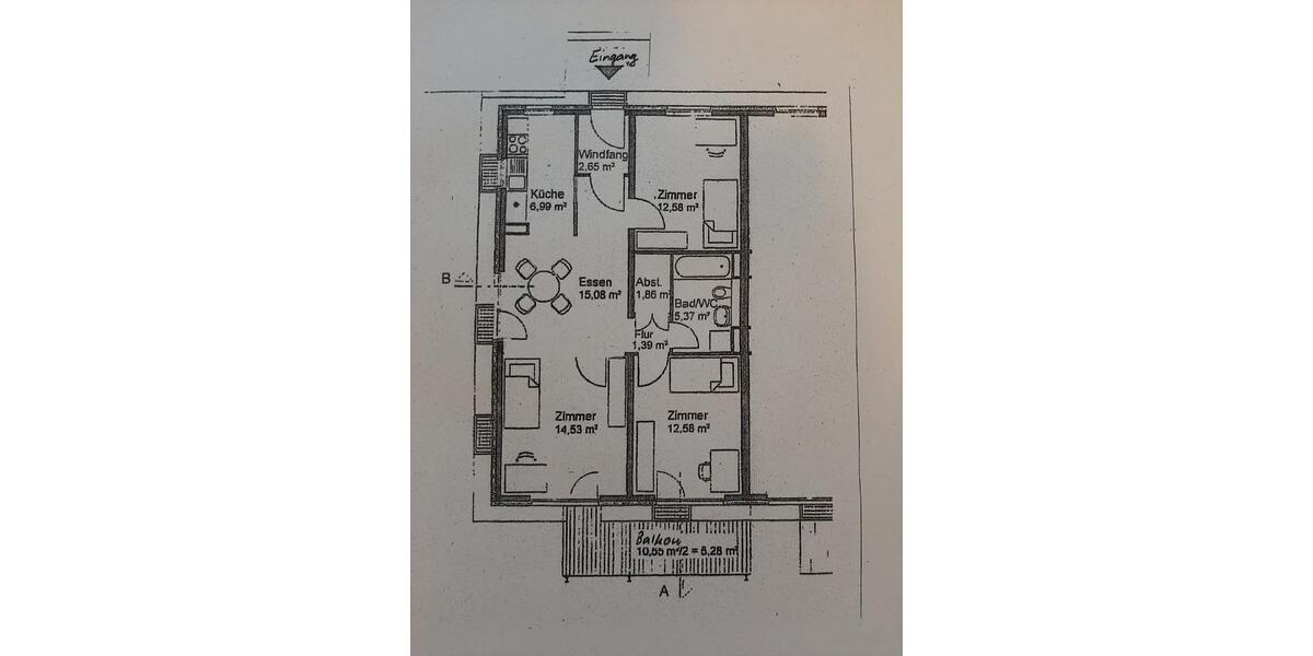 Etagenwohnung Kraichtal - 3 Zimmer, 80 m&sup2;, 379.000&euro; | Angebot:26837814