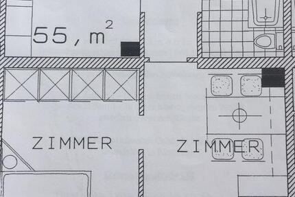 2 Zimmer Wohnung Pforzheim Gymnasiumstr Zentral 55 m² große Küche 2 zimmer