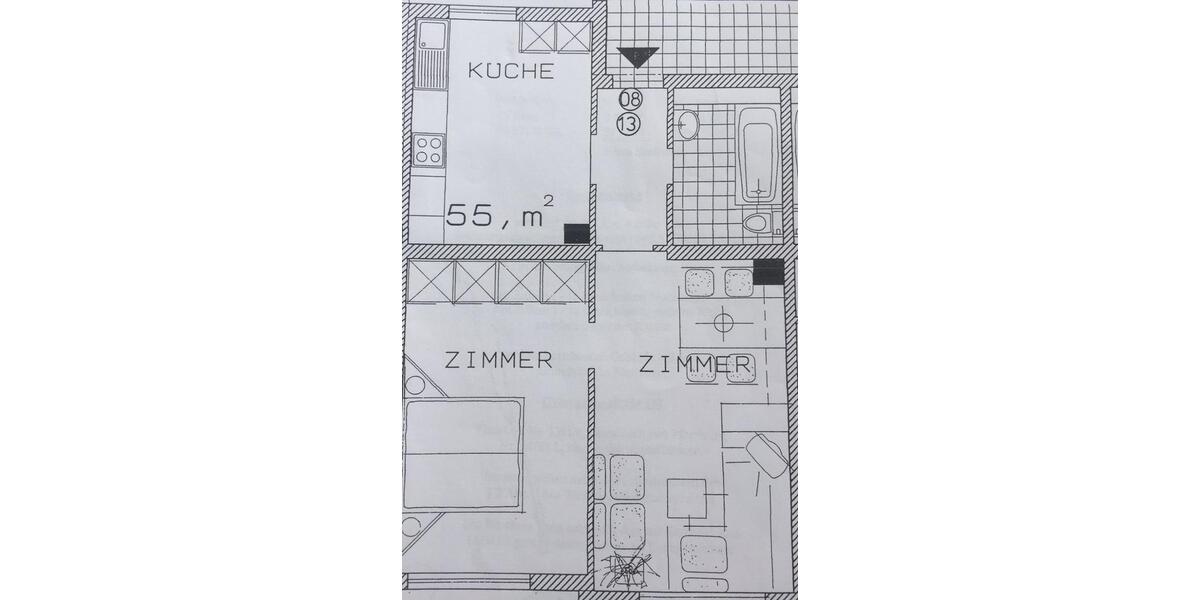 2 Zimmer Wohnung Pforzheim Gymnasiumstr Zentral 55 m² große Küche 2 zimmer