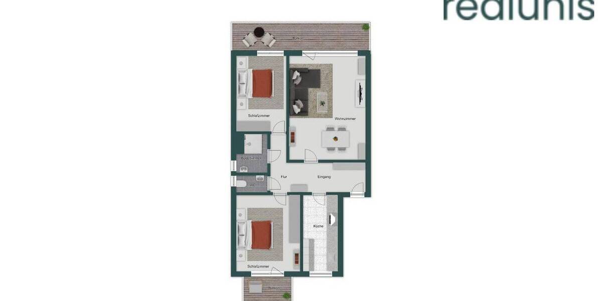 Etagenwohnung Karlsruhe Wolfartsweier - 3 Zimmer, 75 m&sup2;, 299.000&euro; | Angebot:26916666