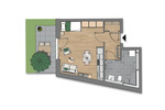 Moderne + großzügige 1-Zimmer-Wohnung mit Balkon zum Innenhof | barrierearm | MaryAnn