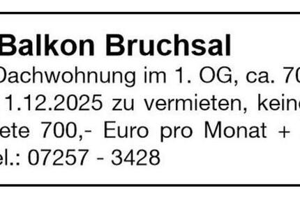 3 ZKB mit Balkon in Bruchsal - Büchenau zimmer