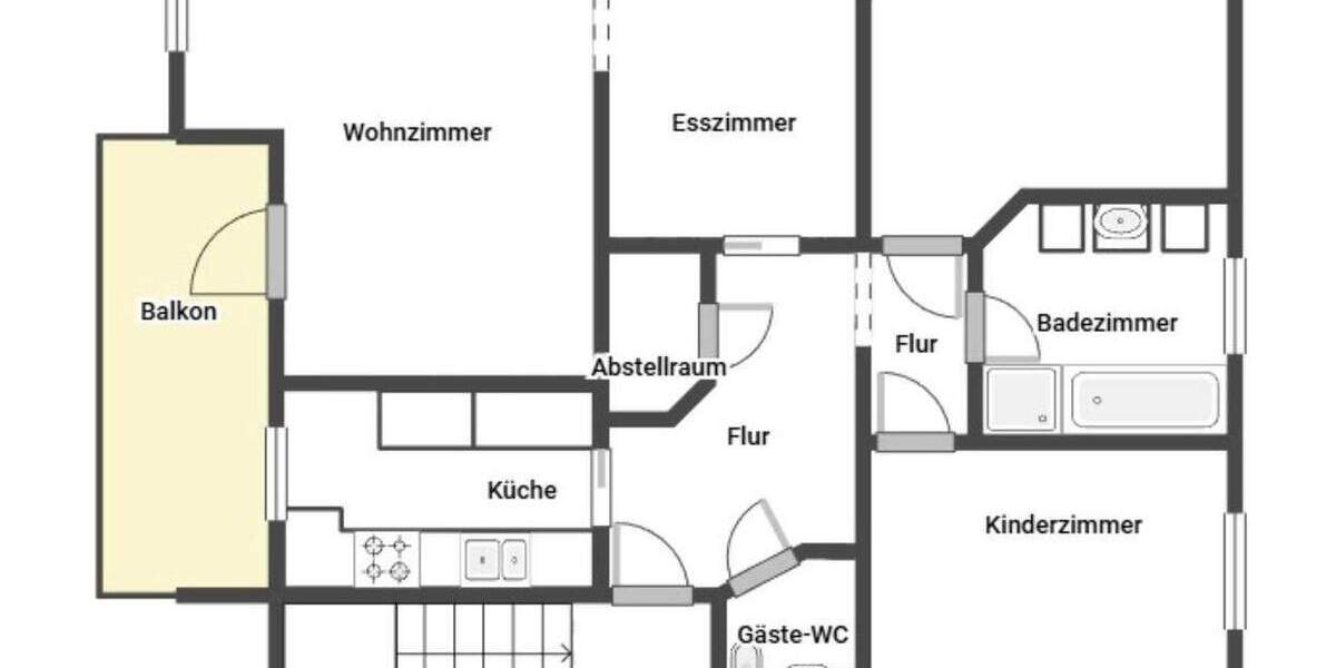 Etagenwohnung Calw - 3 Zimmer, 84 m&sup2;, 295.000&euro; | Angebot:25730278
