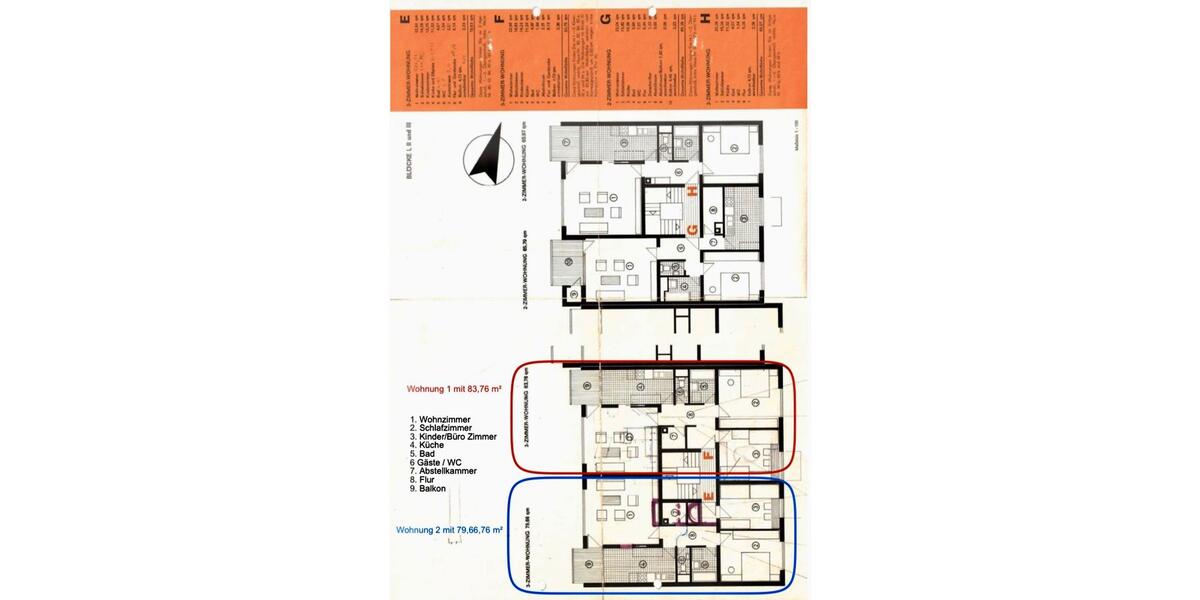 Etagenwohnung Pforzheim Dillweißenstein - 3 Zimmer, 84 m&sup2;, 335.000&euro; | Angebot:27281952