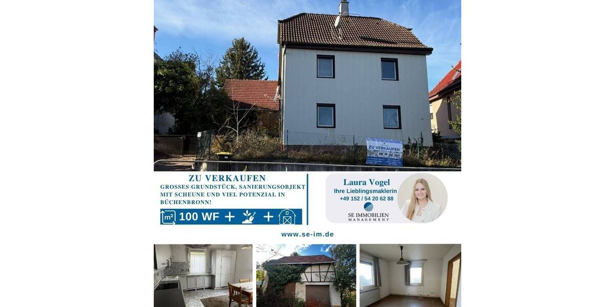 Großes Grundstück, Sanierungsobjekt mit Scheune und viel Potenzial in Büchenbronn 4 zimmer