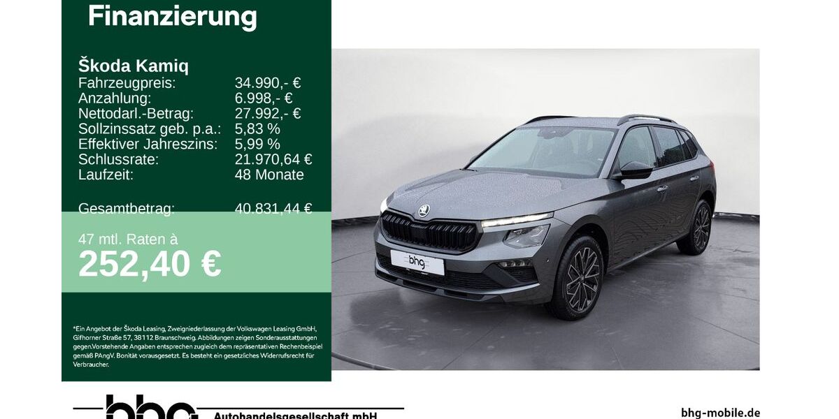 Skoda Kamiq 1.174 km 31.490 &euro; Ettlingen 76275