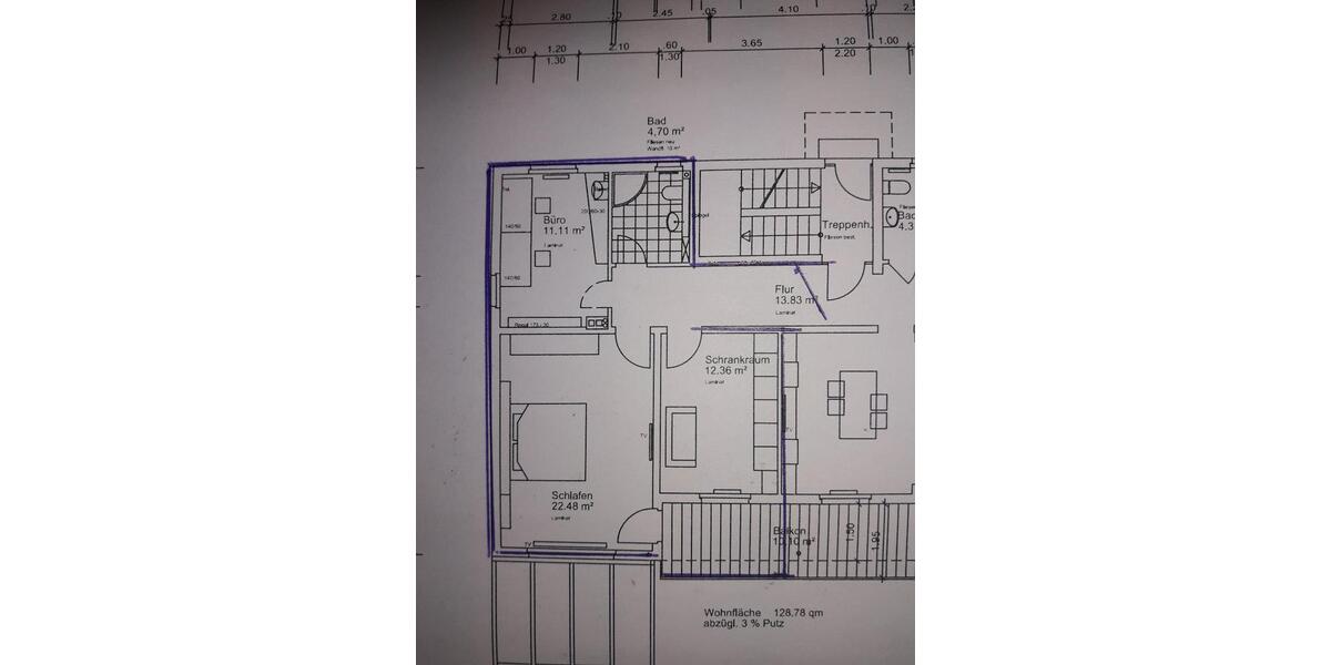 Etagenwohnung Pforzheim Nordstadt - 2 Zimmer, 62 m&sup2;, 790&euro; | Angebot:26268854