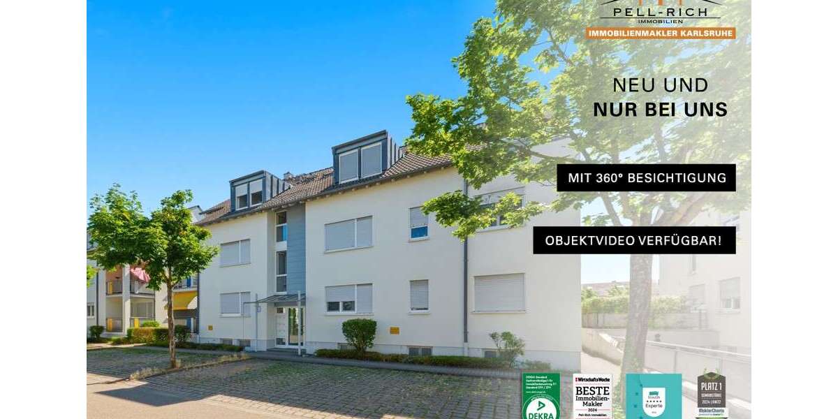 Etagenwohnung Stutensee - 3 Zimmer, 81 m&sup2;, 295.000&euro; | Angebot:27028862