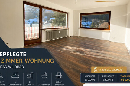 Ruhige Renovierte 2 Zimmer Wohnung - Wohnung Bad Wildbad Sommerberg | Angebot:26888527