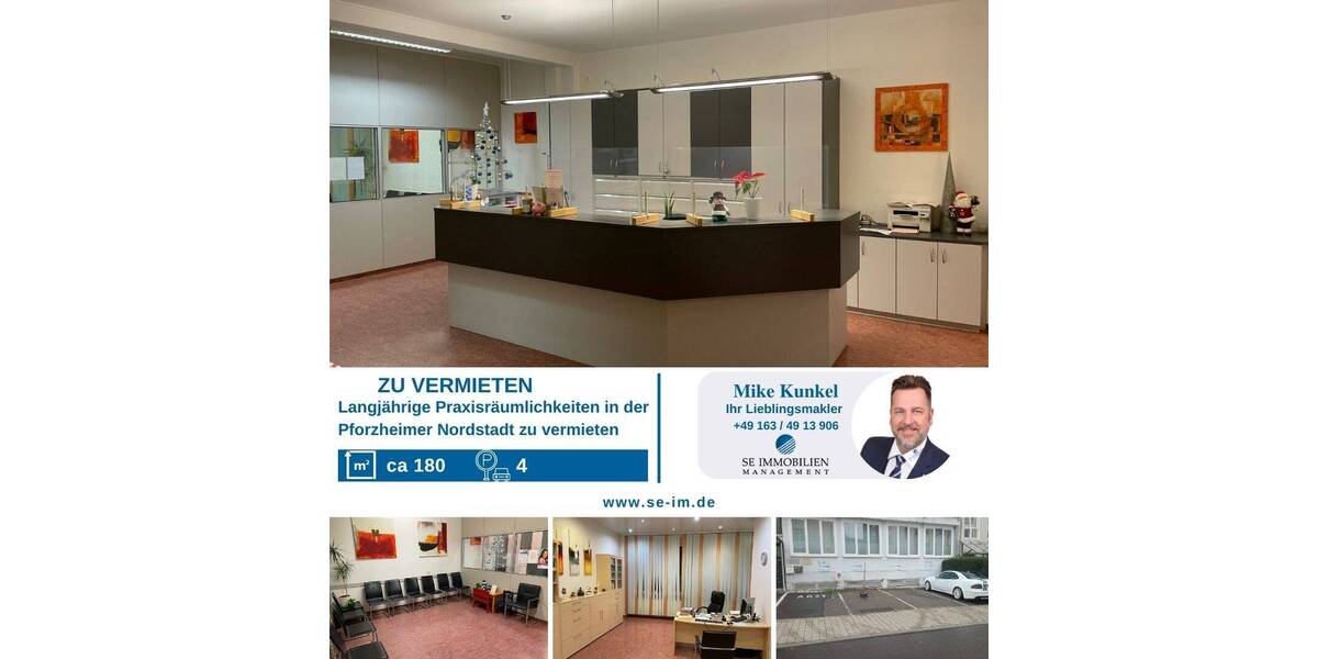 Gewerbeobjekt Pforzheim Nordstadt - 6 Zimmer, 180 m&sup2;, 1.150&euro; | Angebot:25999783