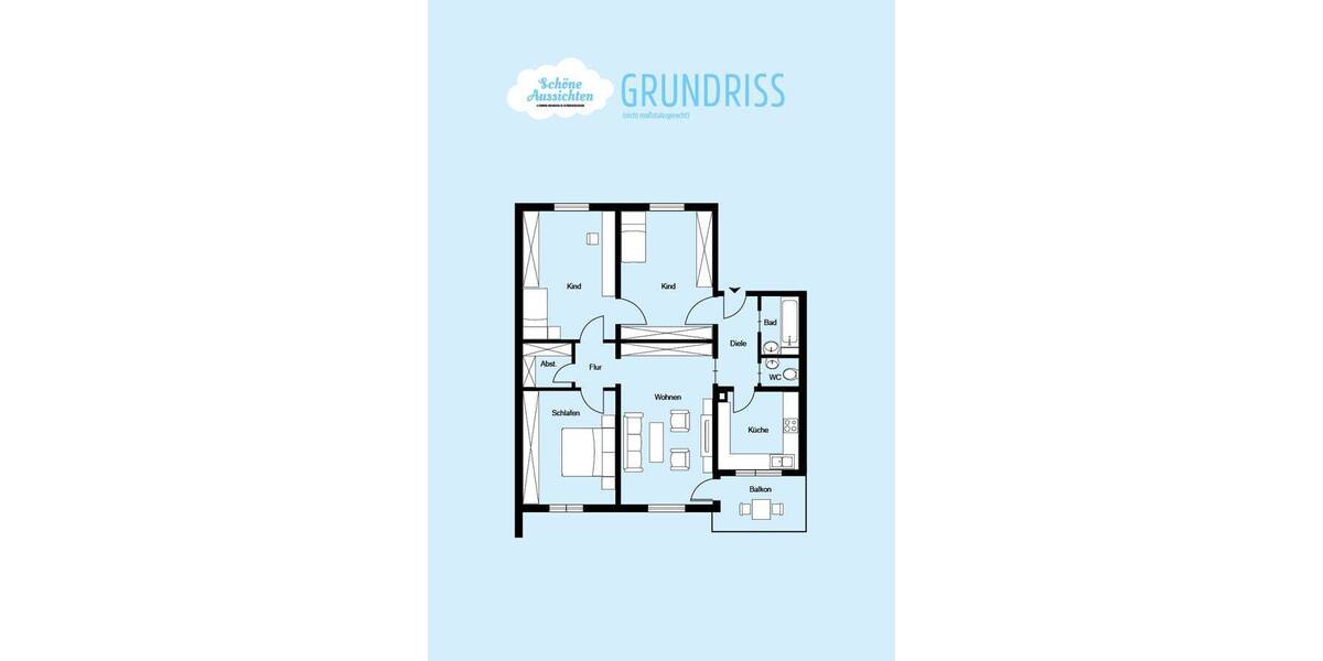Etagenwohnung Schwieberdingen - 4 Zimmer, 91 m&sup2;, 259.000&euro; | Angebot:26904092
