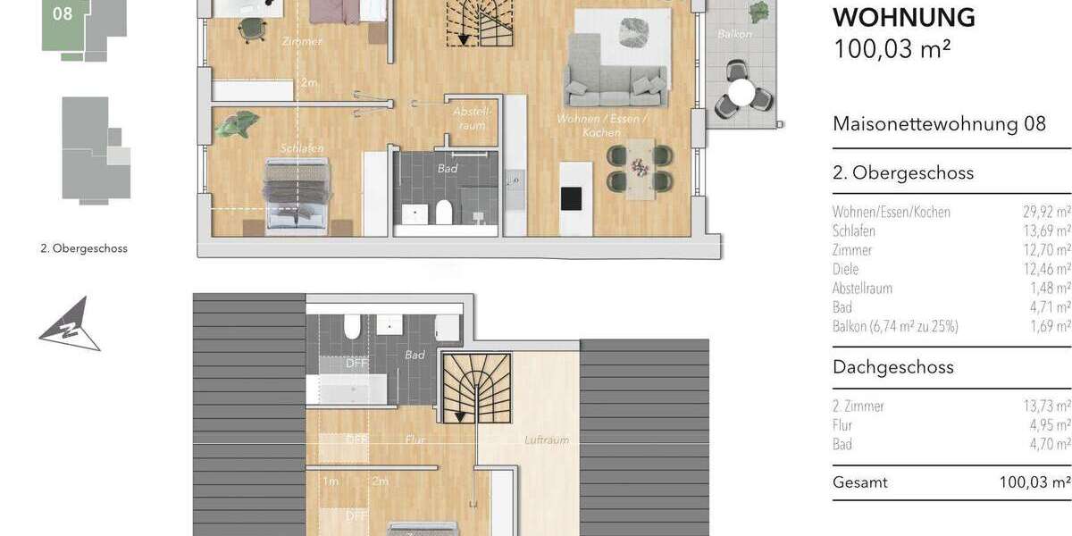 Wohnung zum Kaufen in Karlsbad 499.000 € 100.03 m² 4 zimmer