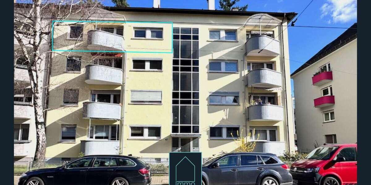 Etagenwohnung Karlsruhe Beiertheim-Bulach - 2 Zimmer, 53 m&sup2;, 219.000&euro; | Angebot:25626415