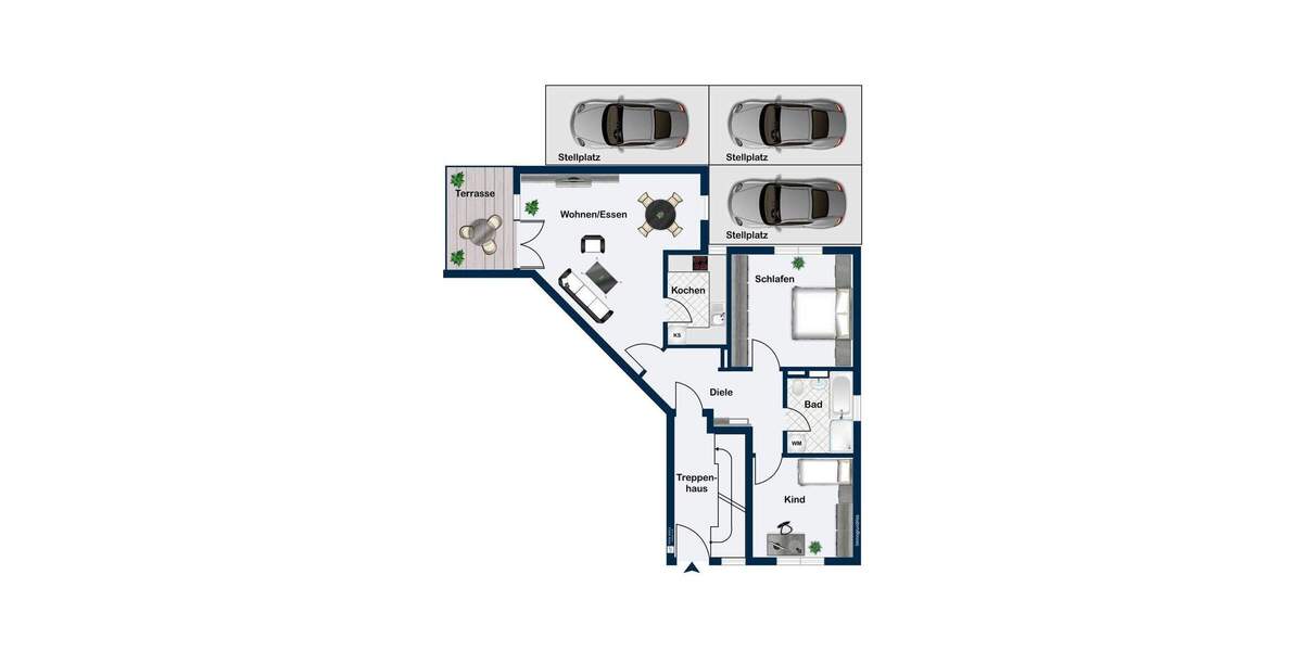 Etagenwohnung Gaggenau - 3 Zimmer, 70 m&sup2;, 210.000&euro; | Angebot:25694711