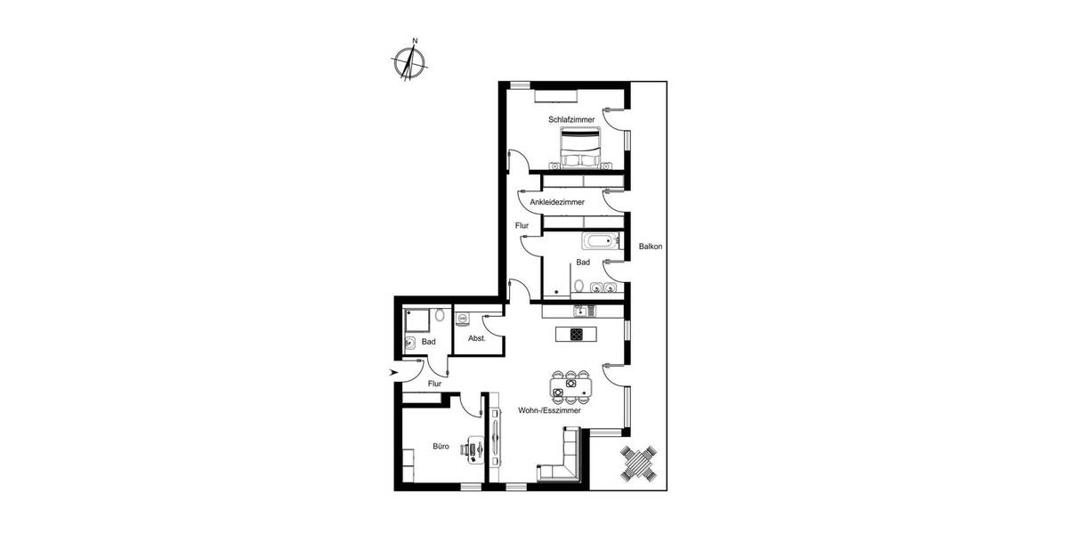 Etagenwohnung Bad Wildbad - 4 Zimmer, 135 m&sup2;, 641.000&euro; | Angebot:26542787