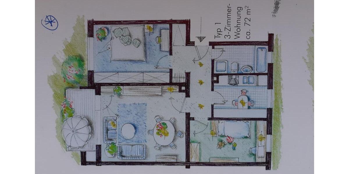 Helle 3-ZKB mit Tageslichtbad in der KA-Oststadt zu verkaufen 3 zimmer