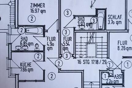 2 Zi-Wohn. (Erweiterung zur 3 Zi-Wohnung (100 qm) möglich)