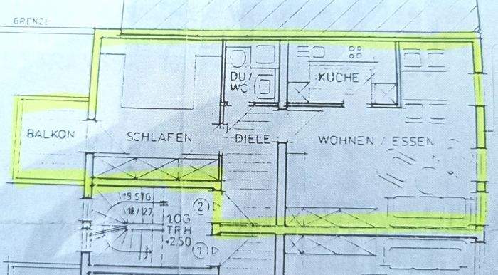 Etagenwohnung Pforzheim Südweststadt - 2 Zimmer, 49 m&sup2;, 139.000&euro; | Angebot:25748652