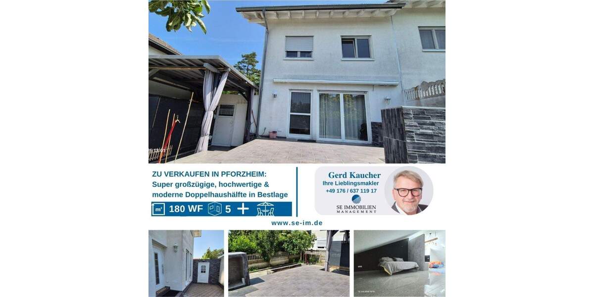 Doppelhaushälfte Pforzheim Nordweststadt - 5 Zimmer, 180 m&sup2;, 549.000&euro; | Angebot:24637115