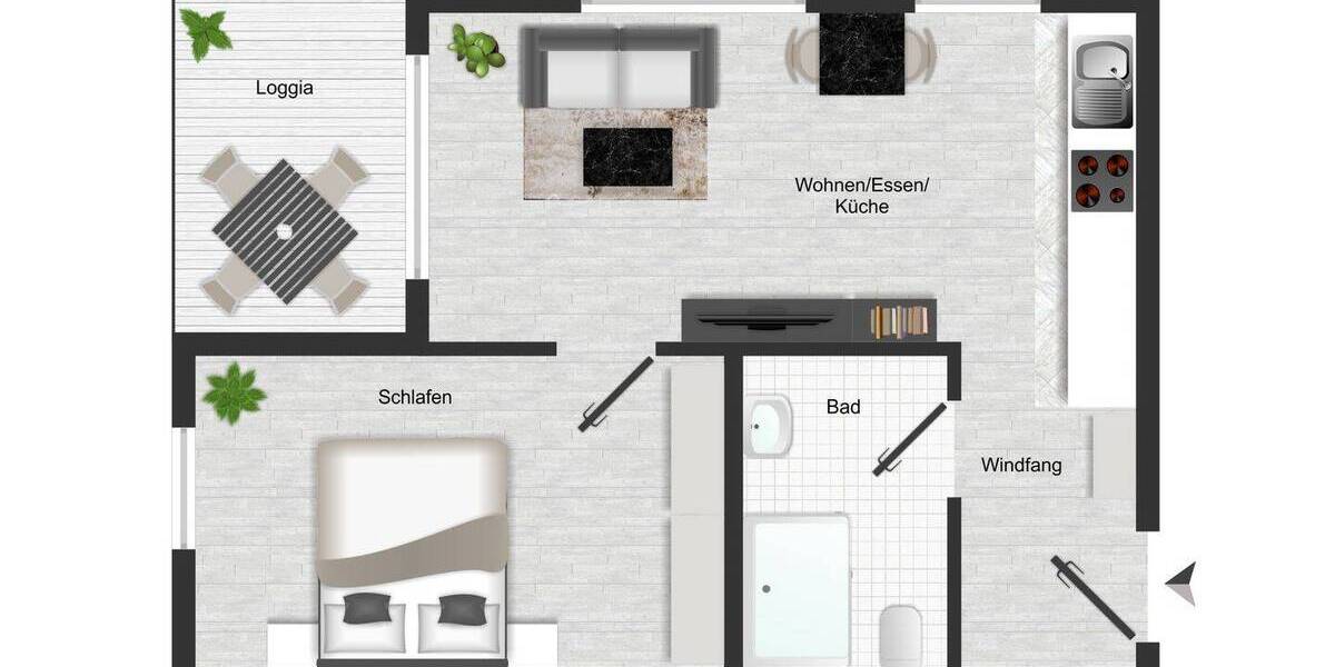 Etagenwohnung Sindelfingen Mitte - 2 Zimmer, 41 m&sup2;, 245.000&euro; | Angebot:26819900