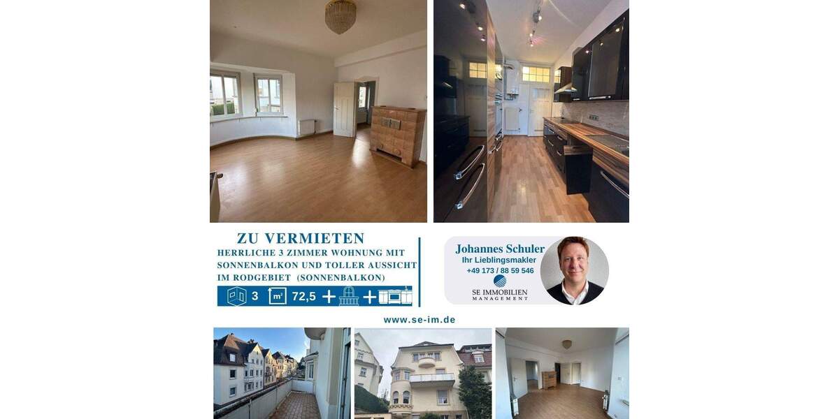 Herrliche 3 Zimmer Wohnung mit toller Aussicht im Rodgebiet 3 zimmer