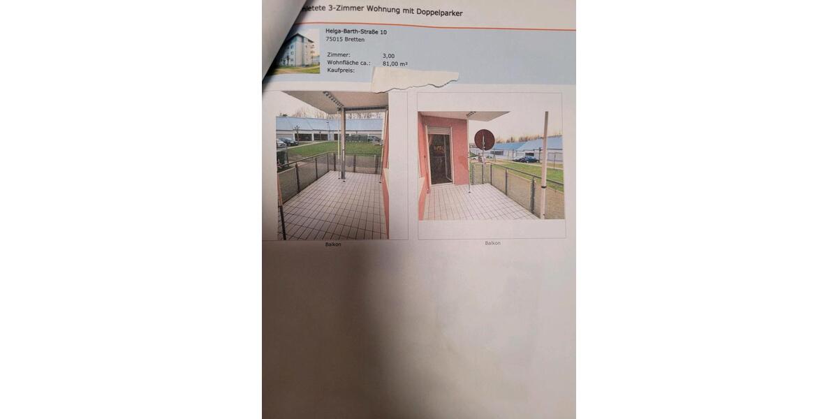 Erdgeschoßwohnung Bretten - 3 Zimmer, 81 m&sup2;, 275.000&euro; | Angebot:26483841