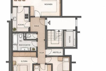Wohnung Pforzheim Büchenbronn - 4.5 Zimmer, 102 m&sup2;, 329.000&euro; | Angebot:26464089