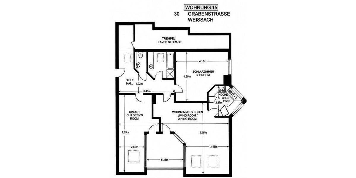Etagenwohnung Weissach Flacht - 3 Zimmer, 74 m&sup2;, 285.000&euro; | Angebot:26875234
